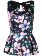 Marchesa Notte Floral Top - Blue