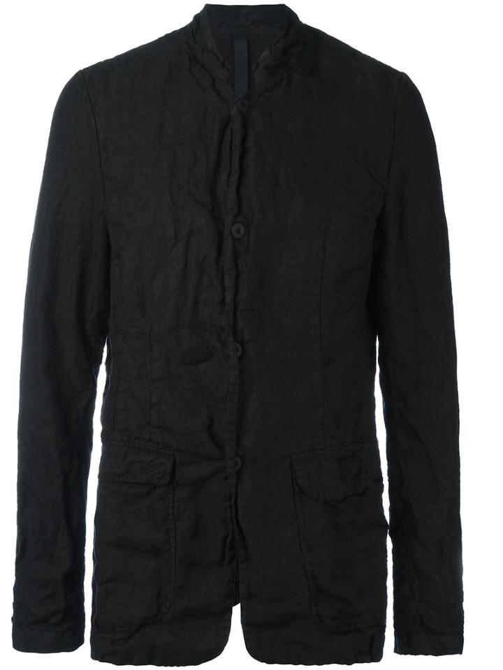 Poème Bohémien Flap Pockets Blazer, Men's, Size: 48, Black, Linen/flax