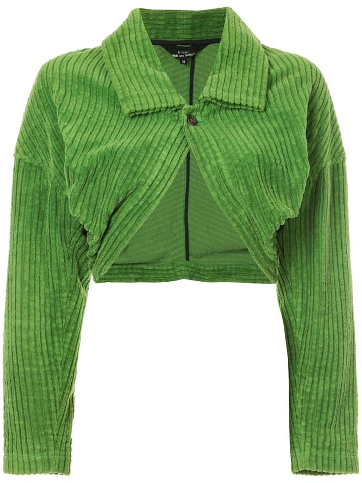 Comme Des Garçons Vintage Curved Hem Bolero Jacket - Green