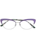 Dolce & Gabbana Eyewear Cat-eye Frame Glasses - Metallic