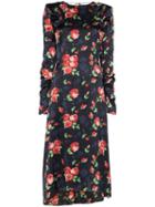 Magda Butrym Crotone Floral Print Midi Dress - Black