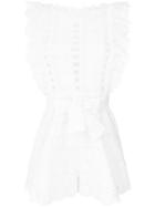 Zimmermann Crocheted Sleeveless Palysuit - White