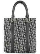 Christian Dior Vintage Trotter Pattern Hand Tote Bag - Black