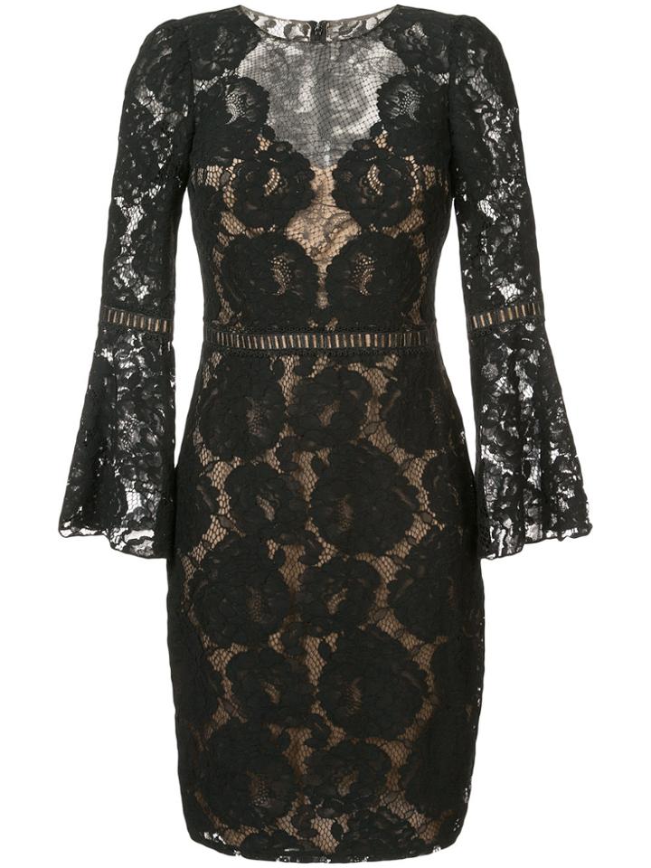 Tadashi Shoji Layered Floral Lace Dress - Black