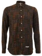 Dnl Checked Shirt, Men's, Size: 42, Green, Polyamide/cotton