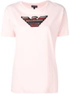 Emporio Armani Embroidered Logo T-shirt - Pink