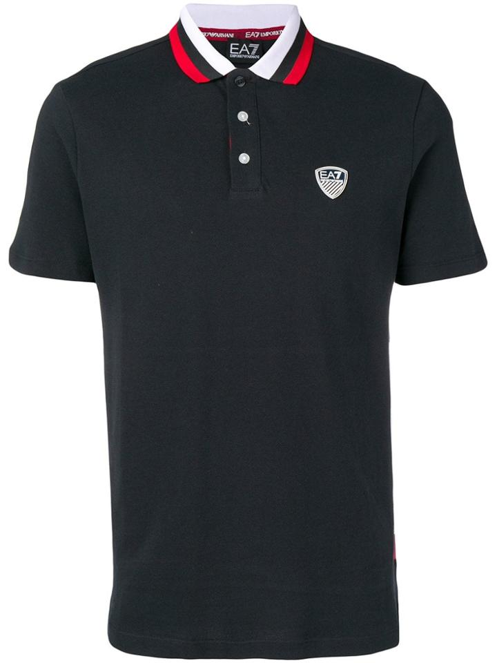Ea7 Emporio Armani Logo Short-sleeve Polo Shirt - Blue