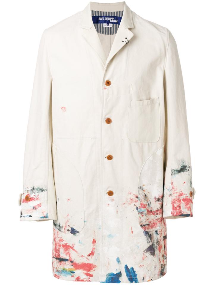 Junya Watanabe Paint Splatter Coat - Nude & Neutrals