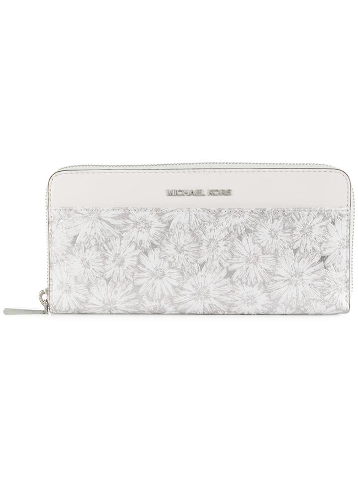 Michael Michael Kors Metallic Flower Purse - White