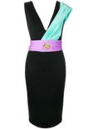 Fausto Puglisi Sash Fitted Sun Dress - Black