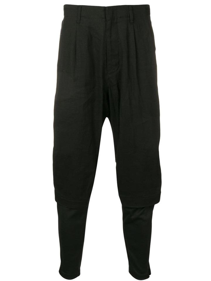 Y-3 Drop-crotch Trousers - Black