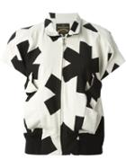 Vivienne Westwood Anglomania Asterisk Print Jacket, Women's, Size: 40, Black, Cotton/polyester