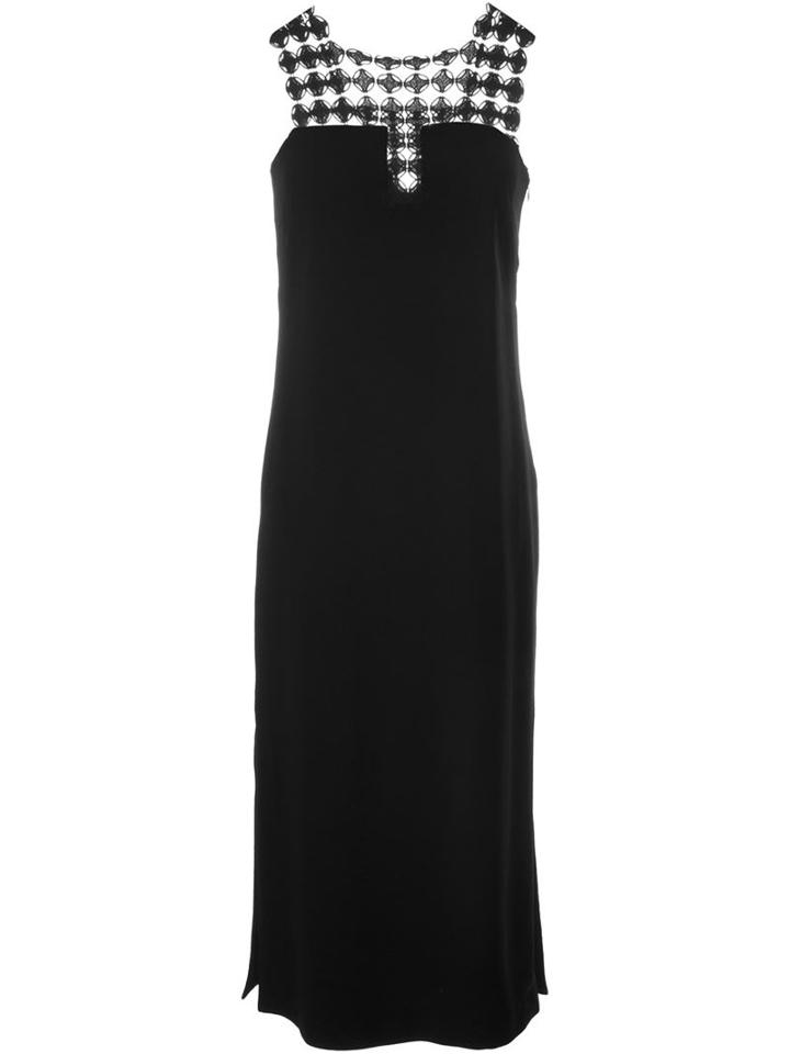 Edun Embroidered Neck Sleeveless Dress