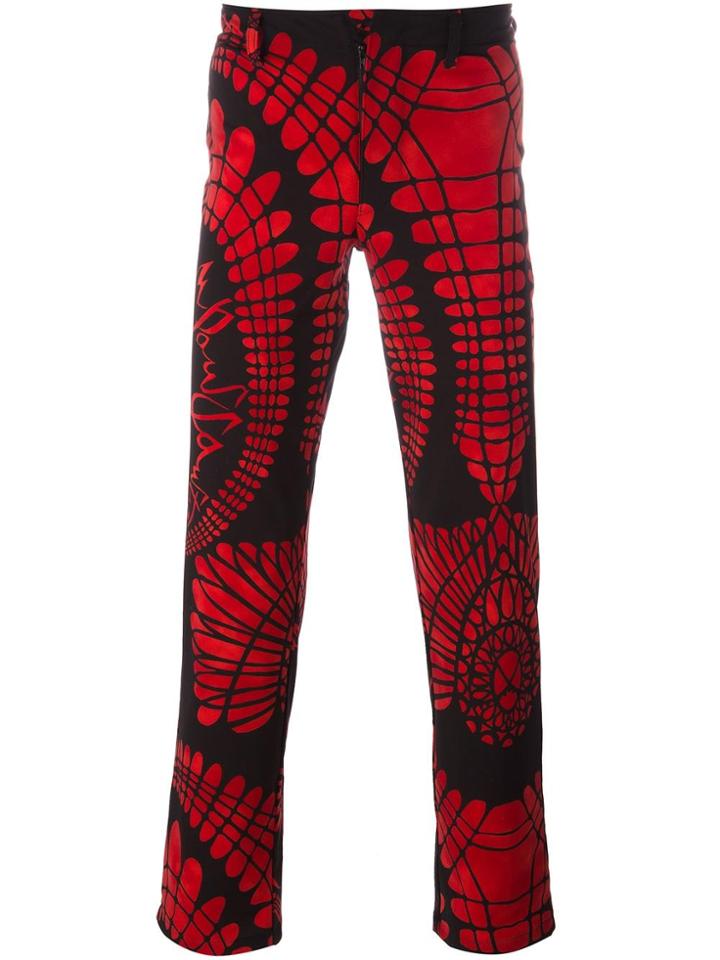 Jean Paul Gaultier Vintage Printed Trousers - Black