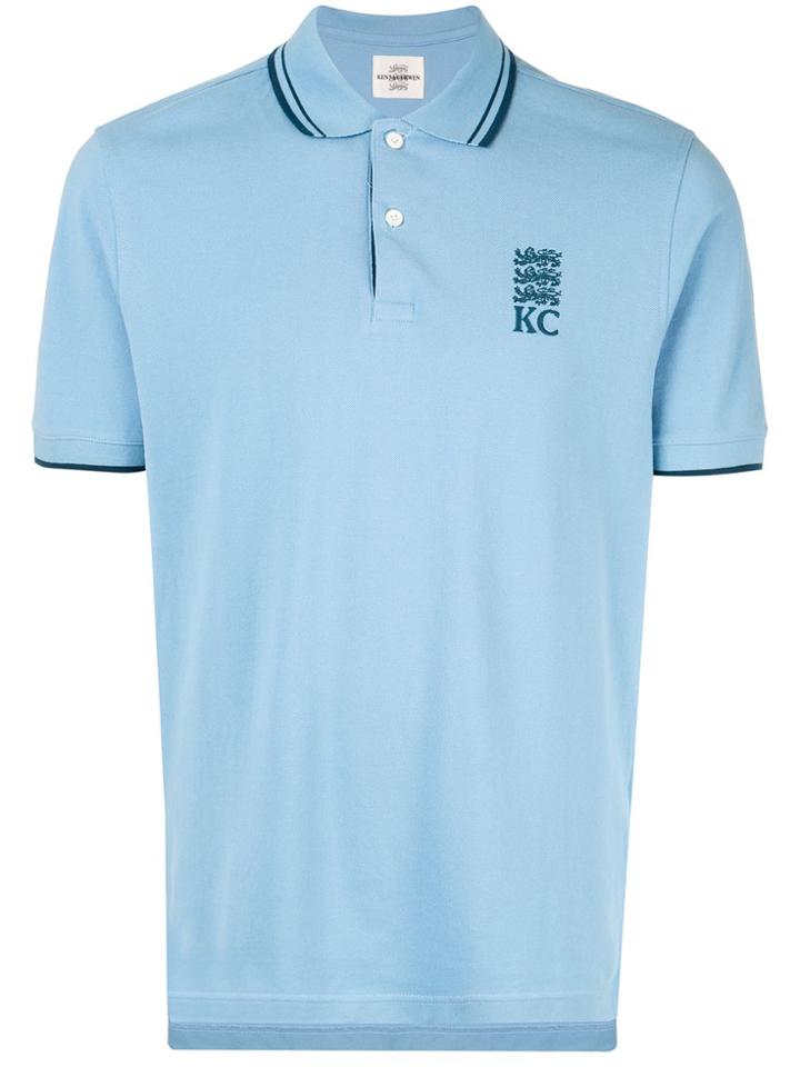 Kent & Curwen Embroidered Polo Shirt - Blue