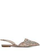 René Caovilla Lace Beaded Slipper - Neutrals