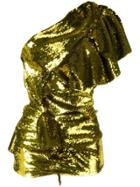 Alexandre Vauthier One Shoulder Sequin Dress - Gold
