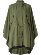Moncler Pissenlit Cape Coat, Size: 40, Green, Polyester