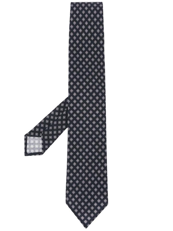 Borrelli Floral Patterned Tie - Blue