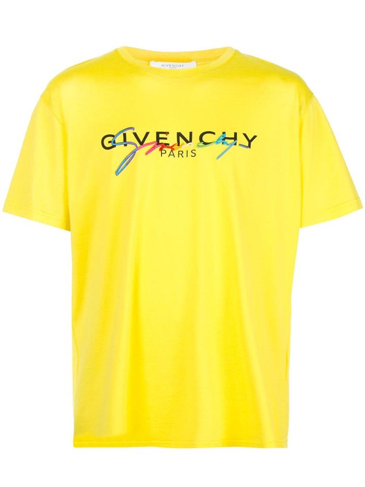 Givenchy Signature Logo T-shirt - Yellow