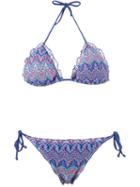 Brigitte Knit Triangle Bikini Set - Pink