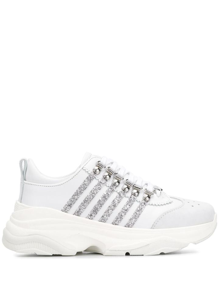 Dsquared2 Glitter Details Sneakers - White