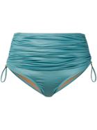 Marlies Dekkers Holi Glamour Ruched High-waist Bikini Shorts - Blue