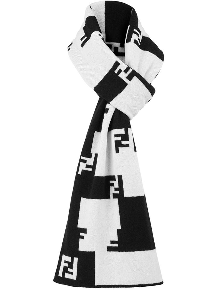 Fendi Ff Tetris Scarf - Black