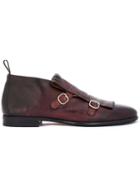 Santoni Gradient Buckled Shoes - Red