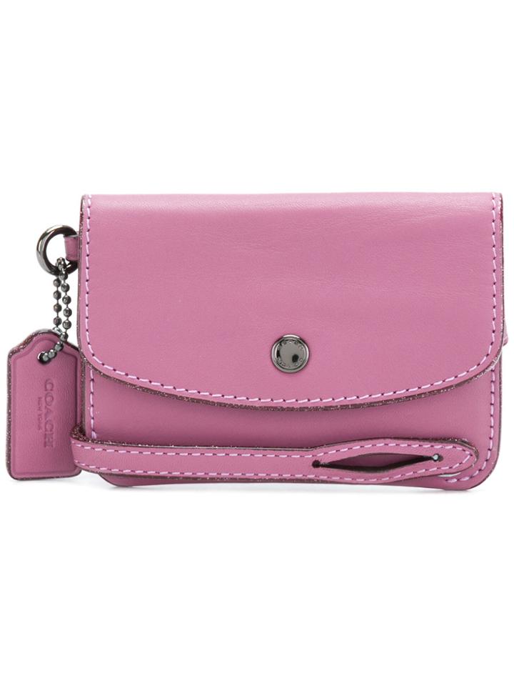 Coach Card Pouch - Pink & Purple