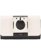 Perrin Paris Contrast Clutch Bag, Women's, White, Leather
