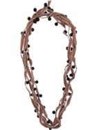 Ann Demeulemeester Velvet Beaded Necklace - Pink