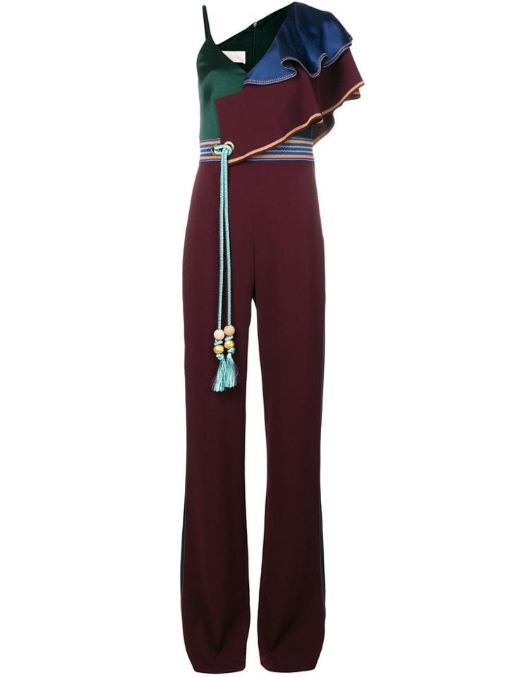 Peter Pilotto Cady Frill Jumpsuit - Pink & Purple
