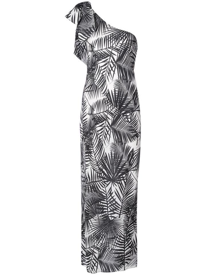 Fleur Du Mal Palms Print Single-shoulder Dress - Neutrals