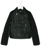 Diesel Kids - Biker Jacket - Kids - Polyester/polyurethane/spandex/elastane/viscose - 6 Yrs, Black