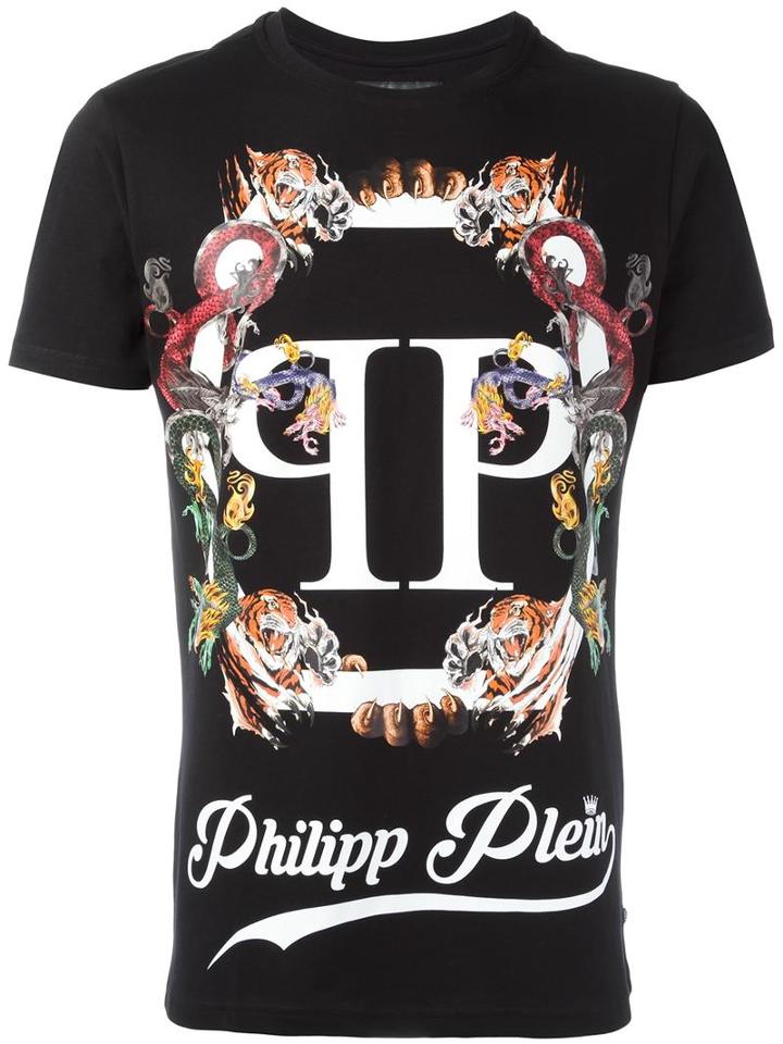Philipp Plein 'animals' T-shirt, Men's, Size: Xxl, Black, Cotton