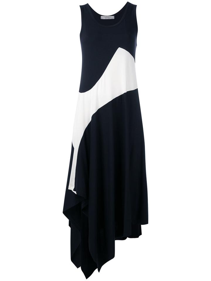 D.exterior - Asymmetric Panel Dress - Women - Spandex/elastane/viscose - Xl, Blue, Spandex/elastane/viscose