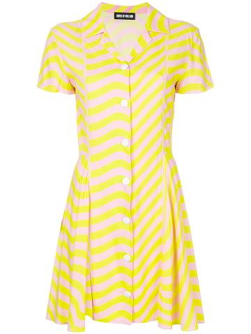 House Of Holland Hypnotic Shirt Dress - Yellow & Orange