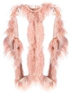 Nº21 Structured Jacket With Ostrich Feather - Pink