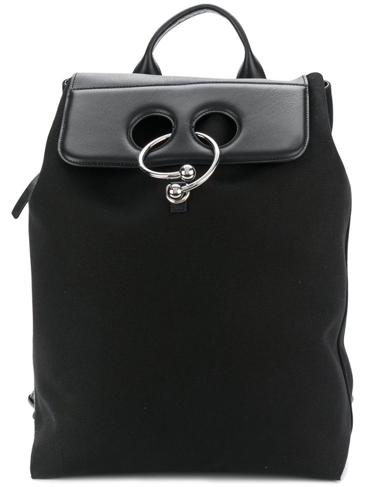 Jw Anderson Large Flap Backpack - Black