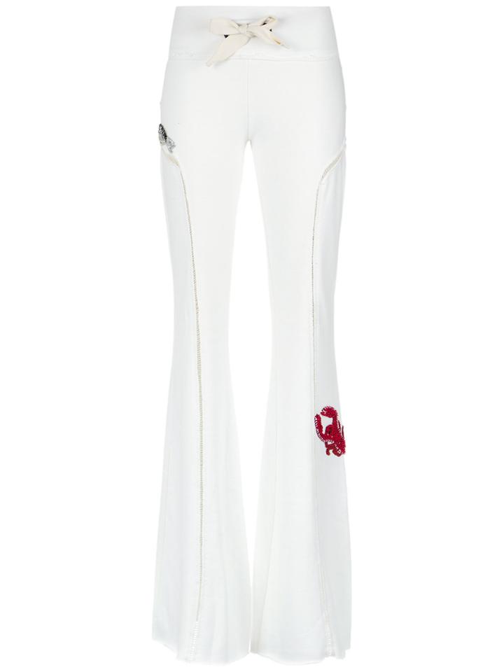 Andrea Bogosian Wide Leg Sweat Pants - White