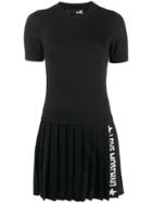 Love Moschino Knitted Logo Stripe Dress - Black