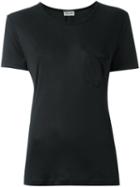 Saint Laurent Classic Short Sleeve T-shirt, Women's, Size: Small, Black, Silk