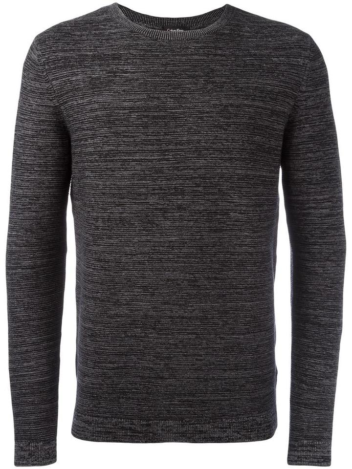 Calvin Klein Crew Neck Jumper, Men's, Size: Xl, Grey, Wool