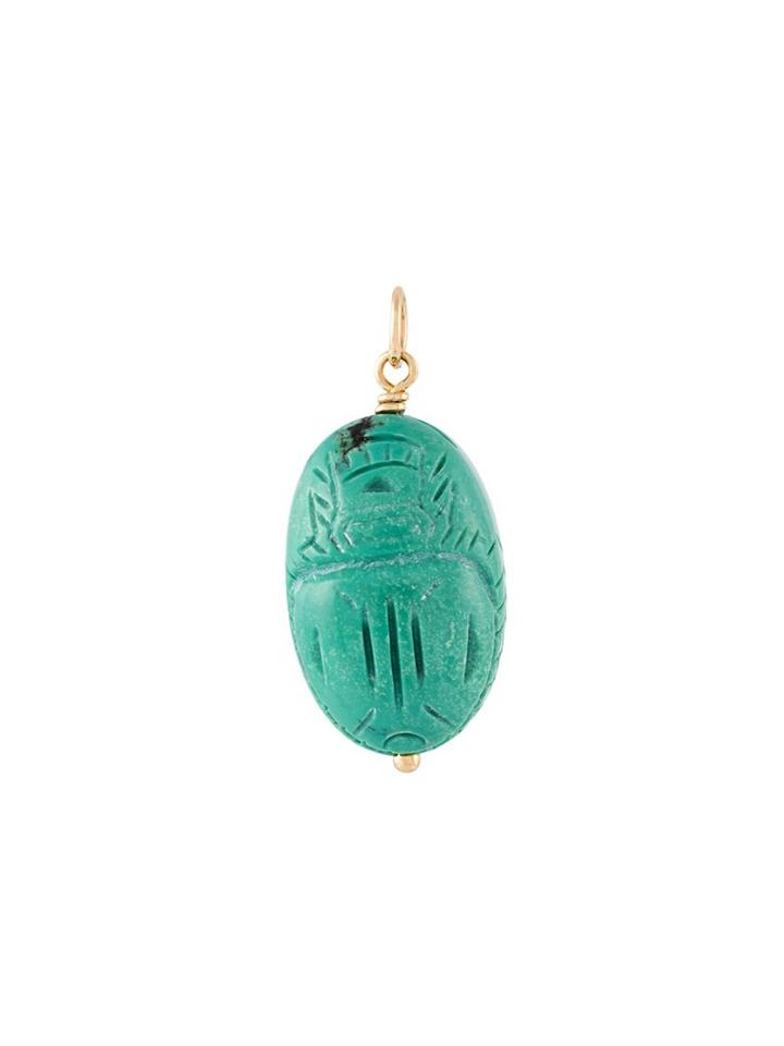 Aurelie Bidermann 'scarab' Turquoise Pendant, Women's, Green