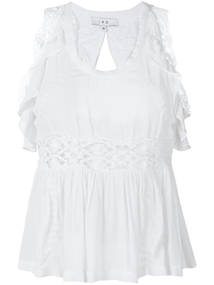 Iro Crochet And Frill Detailed Blouse - White