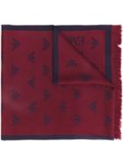 Emporio Armani - Jacquard Logo Scarf - Men - Wool - One Size, Red, Wool