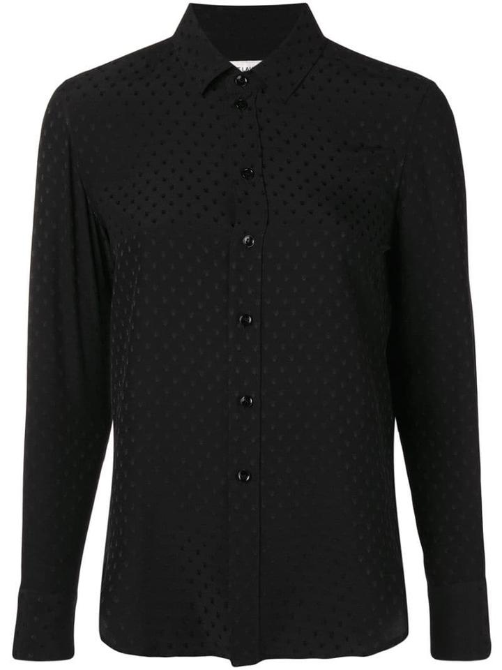 Saint Laurent Paris Collar Pineapple Shirt - Black
