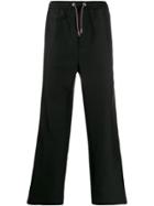 Les Hommes Straight Leg Drawstring Track Pants - Black