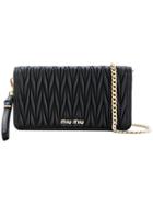 Miu Miu Quilted Wallet Bag - Black